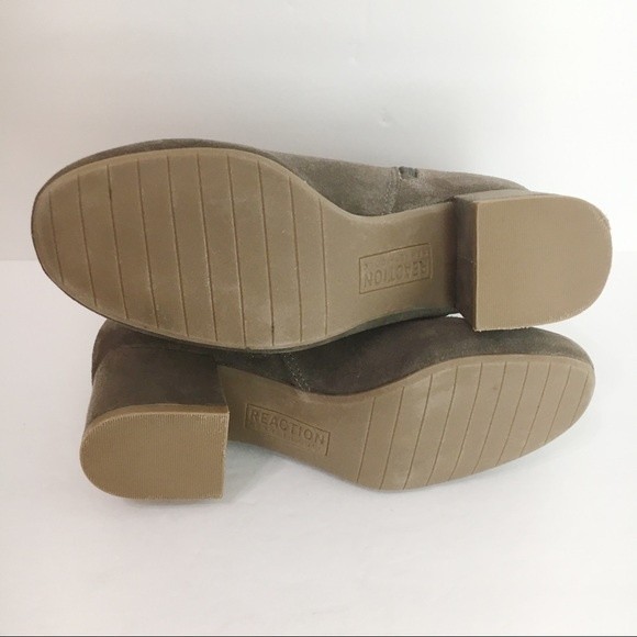 Kenneth Cole REACTION Women's Road Stop Dark Taupe Suede Leather Ankle Boots 6 - Picture 8 of 15